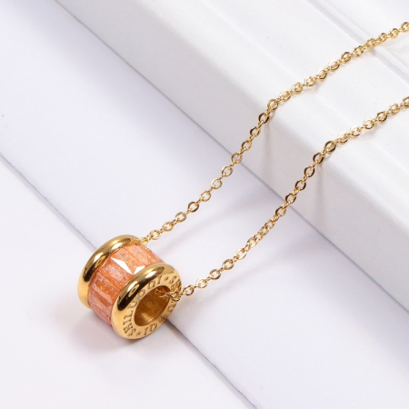 韩版彩色镶钻项链 钛钢圆圈满钻短链批发  限时促销95折