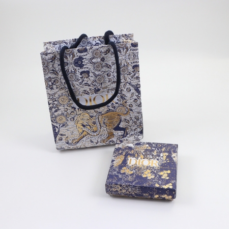 迪奥 高档项链盒耳环盒手镯盒 logo首饰盒包装盒袋代发