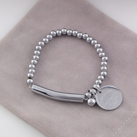 钛钢eternal love fantastic手链 不褪色钛钢手环情侣饰品手饰批发